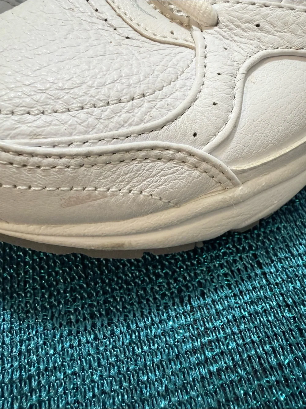 Saucony All-White Leather Athletic Sneakers